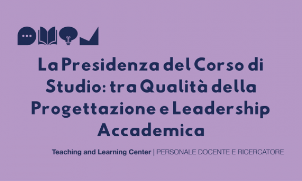 Percorso Formativo per i Presidenti di Corso di Studio.