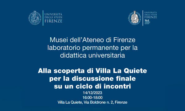 Alla scoperta di Villa La Quiete per la discussione finale su un ciclo di incontri